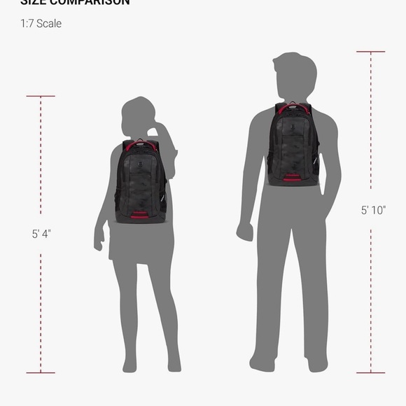 SwissGear Camo Black and Red Backpack Brand New - Picture 7 of 9